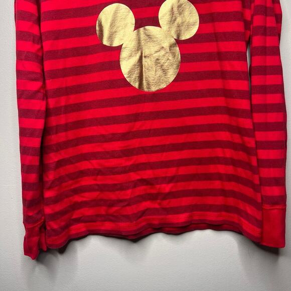 Hannah Andersson Women's Disney Collection Holiday Pajama Set Red Gold Mickey - Picture 4 of 10